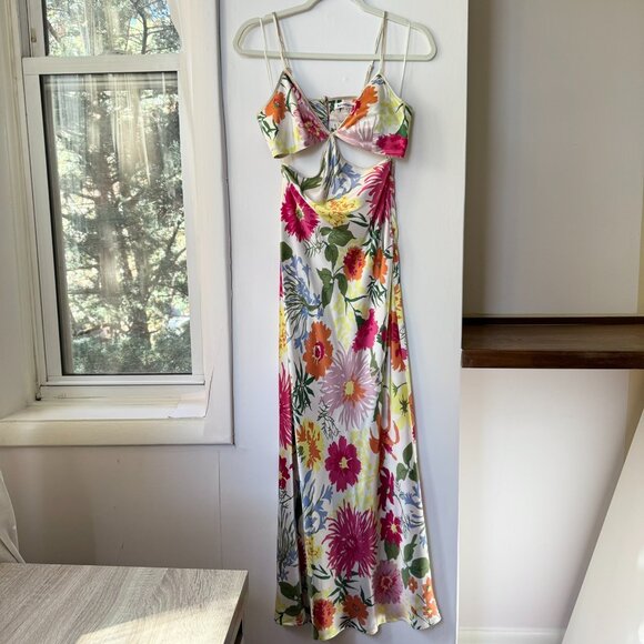 Reformation Poppies Silk Maxi Dress 0 in Fabrizia Floral - Picture 13 of 14